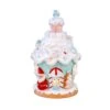 8 In. Santa Cake House With Lights
