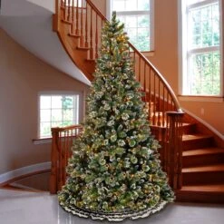 9 Ft. Pre-Lit Glittery Bristle Pine Tree With Clear Lights 9 9 Ft. Pre-Lit Glittery Bristle Pine Tree With Clear Lights -Christmas Trees Sales GB1 300 90 2 0d20e116 3c35 4195 adde 895c4c902172