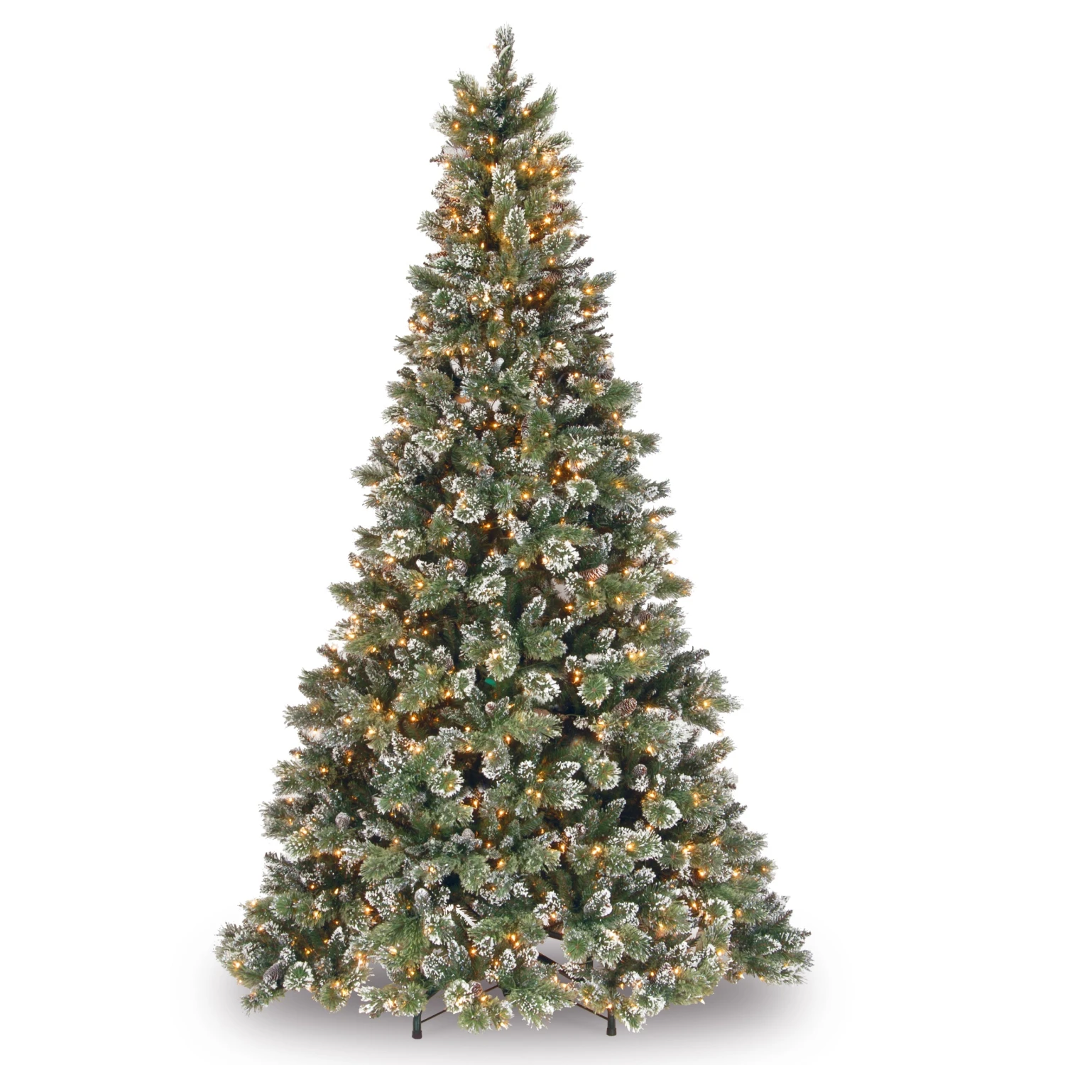 9 Ft. Pre-Lit Glittery Bristle Pine Tree With Clear Lights 3 9 Ft. Pre-Lit Glittery Bristle Pine Tree With Clear Lights - Image 3