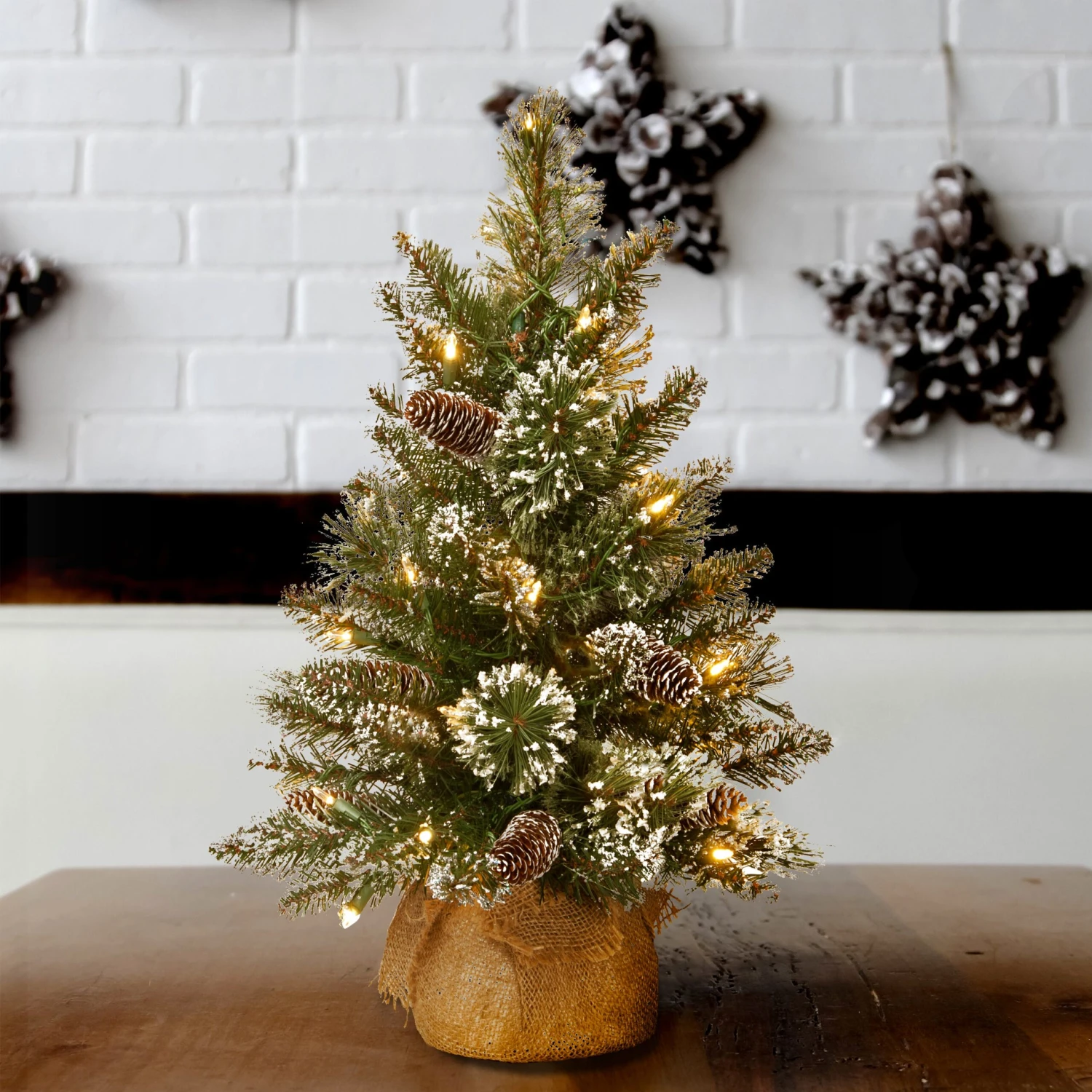 2 Ft. Pre-Lit Glittery Bristle Tree With LED Lights 9 2 Ft. Pre-Lit Glittery Bristle Tree With LED Lights - Image 9
