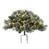 36 In. Pre-Lit Glittery Bristle Pine Urn Filler With LED Lights