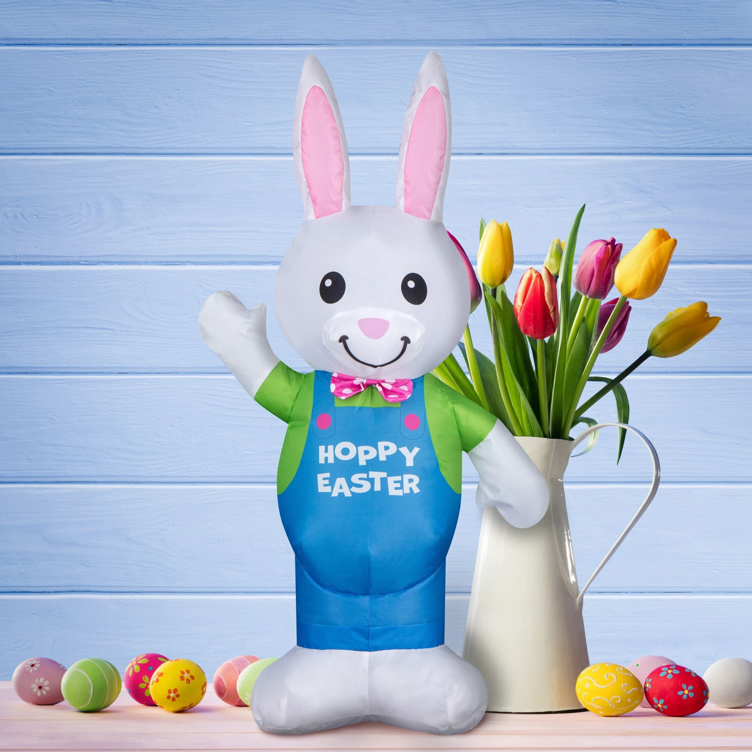 25 In. Inflatable Waving Easter Bunny Decoration 2 25 In. Inflatable Waving Easter Bunny Decoration - Image 2