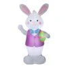 7 Ft. Inflatable Easter Bunny With Egg Decoration