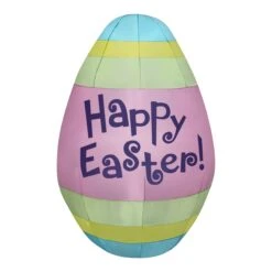 66 In. Inflatable Happy Easter Egg Decoration