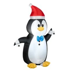 4 Ft. Inflatable Waving Penguin With LED Lights