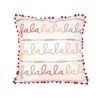 18 In. By 18 In. HGTV Falala Embroidered Pillow