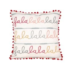 18 In. By 18 In. HGTV Falala Embroidered Pillow