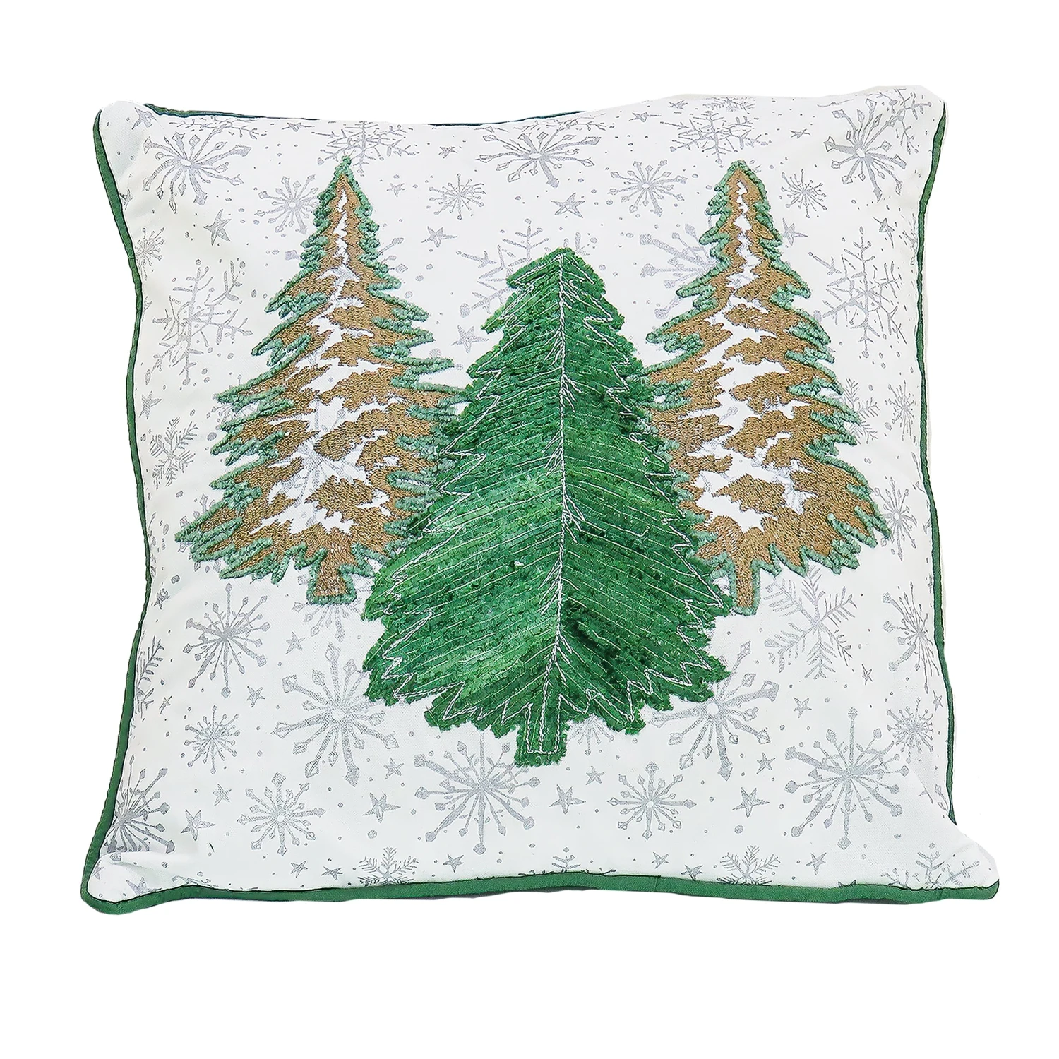 18 In. By 18 In. HGTV Home Collection Embroidered Forest Pillow 1 18 In. By 18 In. HGTV Home Collection Embroidered Forest Pillow