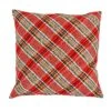 24 In. HGTV Home Collection Bias Cut Red Plaid Pillow