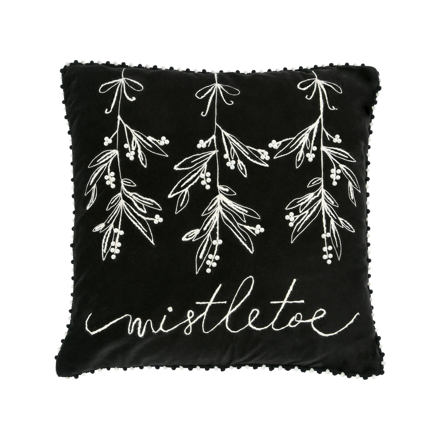 18 In. HGTV Home Collection Mistletoe Pillow 1 18 In. HGTV Home Collection Mistletoe Pillow