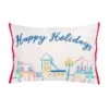 20 In. HGTV Home Collection Embroidered Happy Holidays Pillow