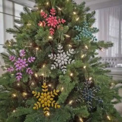 6-Piece HGTV Home Collection Beaded Snowflake Ornaments 9 6-Piece HGTV Home Collection Beaded Snowflake Ornaments -Christmas Trees Sales HGT93 XST25013A 5