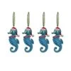 4-Piece HGTV Home Collection Teal Seahorse Ornaments