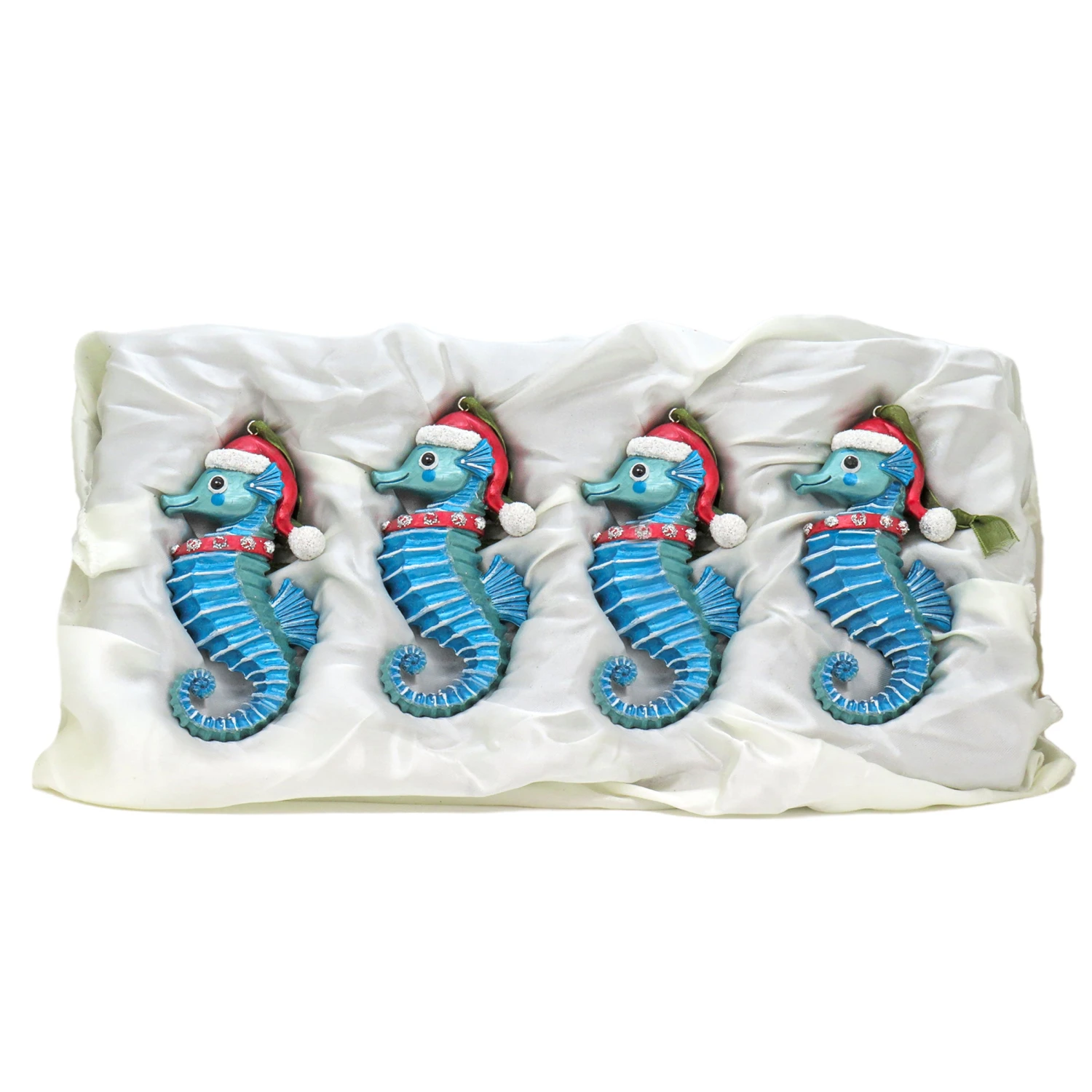 4-Piece HGTV Home Collection Teal Seahorse Ornaments 6 4-Piece HGTV Home Collection Teal Seahorse Ornaments - Image 6