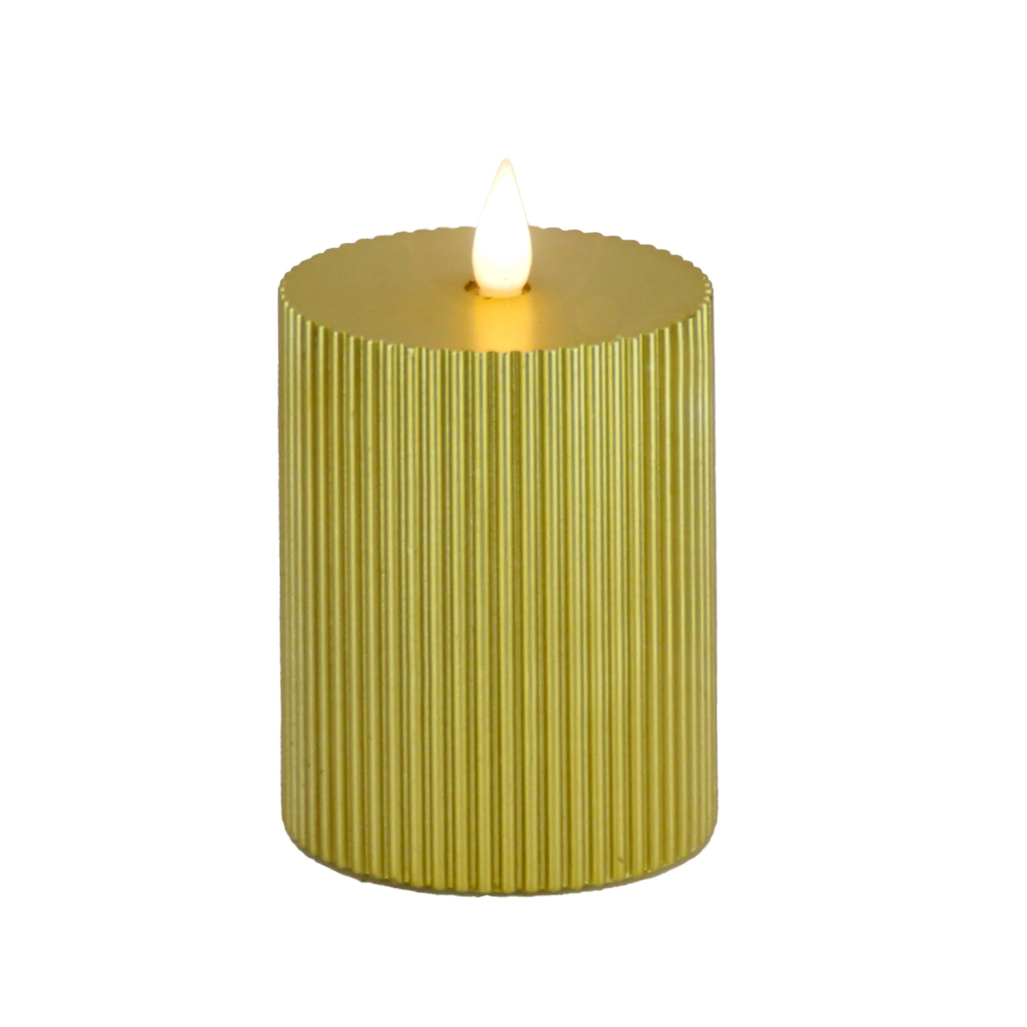 4 In. By 6 In. HGTV Home Collection Flameless Georgetown Pillar Candle, Gold 1 4 In. By 6 In. HGTV Home Collection Flameless Georgetown Pillar Candle, Gold