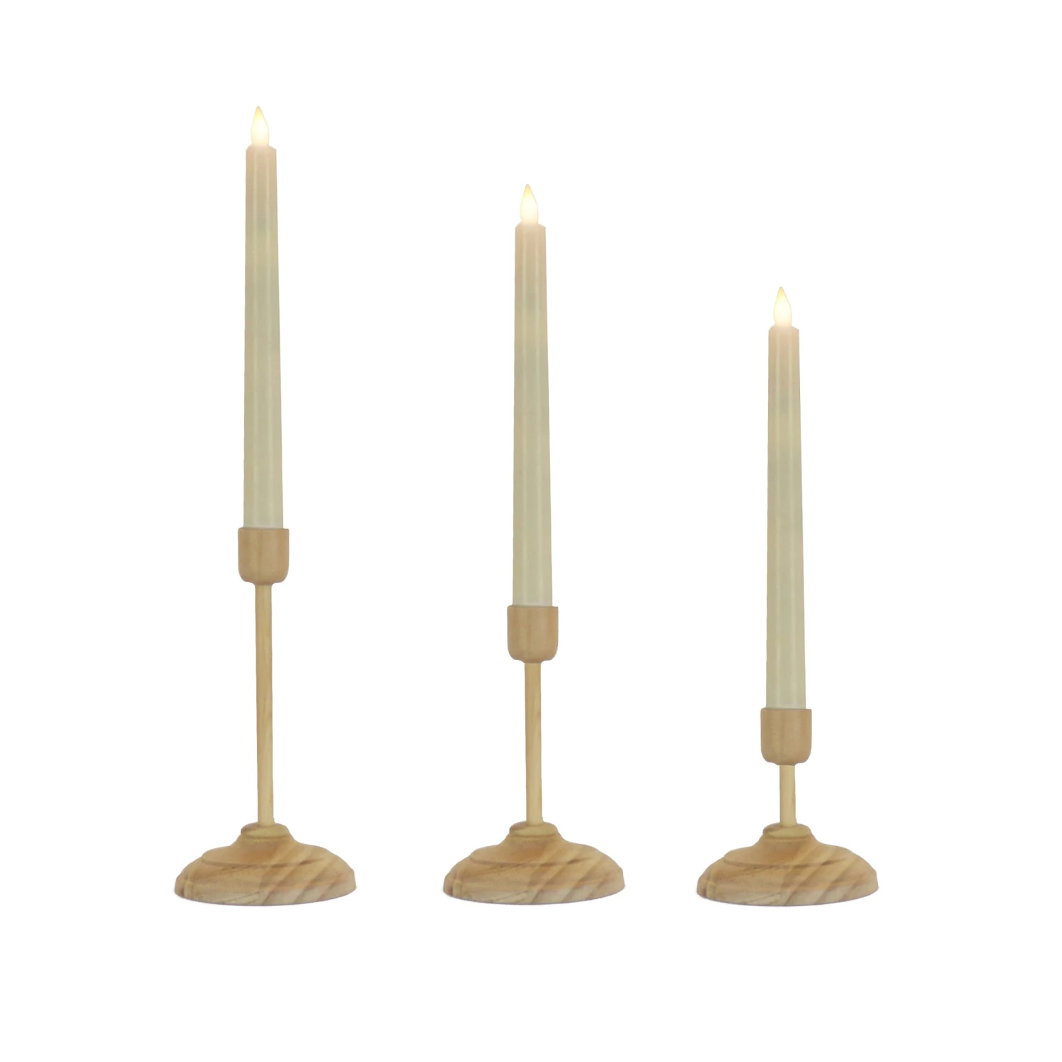 HGTV Home Collection Flameless Heritage Candle Set, Natural Base 1 HGTV Home Collection Flameless Heritage Candle Set, Natural Base