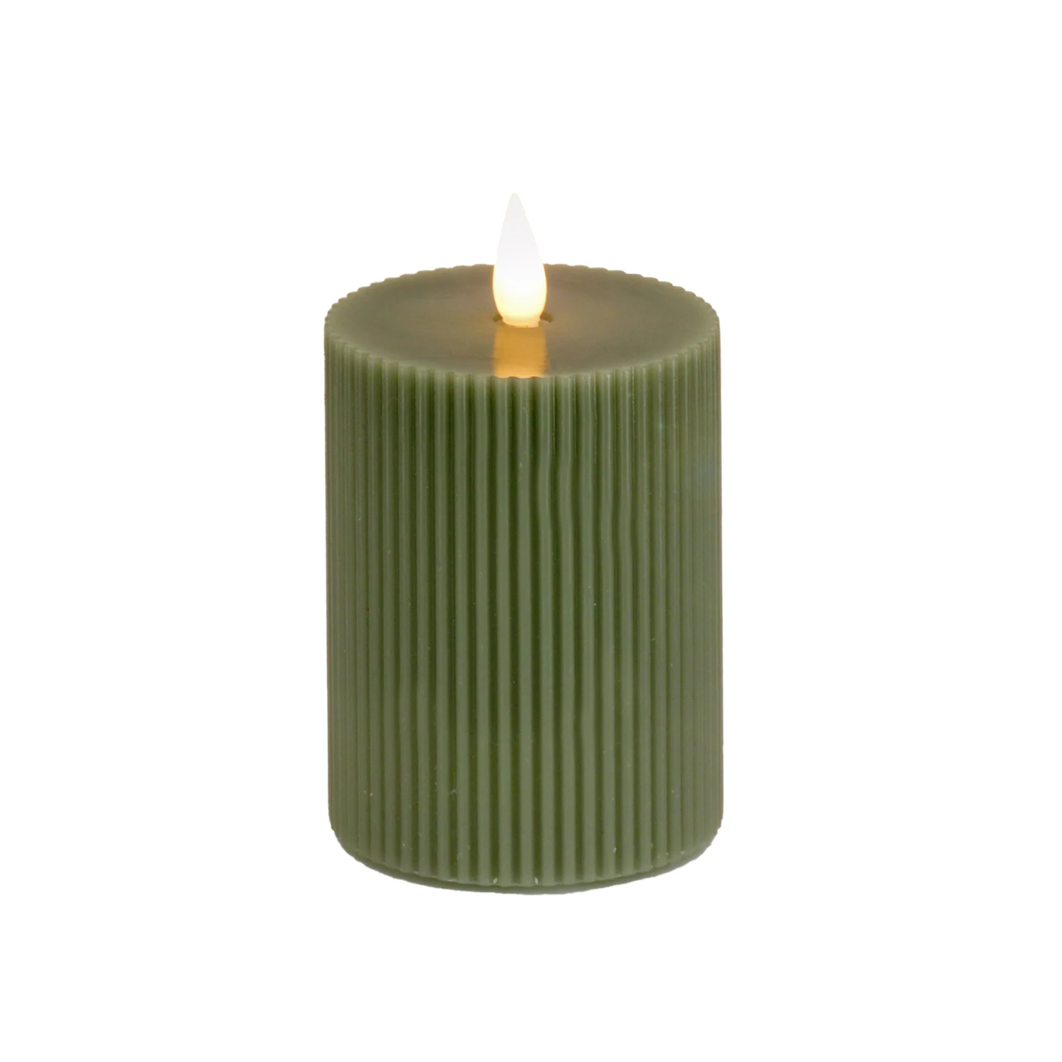 4 In. By 6 In. HGTV Home Collection Flameless Georgetown Pillar Candle, Dk Green 1 4 In. By 6 In. HGTV Home Collection Flameless Georgetown Pillar Candle, Dk Green