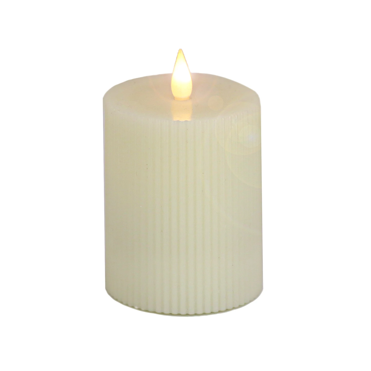 4 In. By 6 In. HGTV Home Collection Flameless Georgetown Pillar Candle, Ivory 1 4 In. By 6 In. HGTV Home Collection Flameless Georgetown Pillar Candle, Ivory