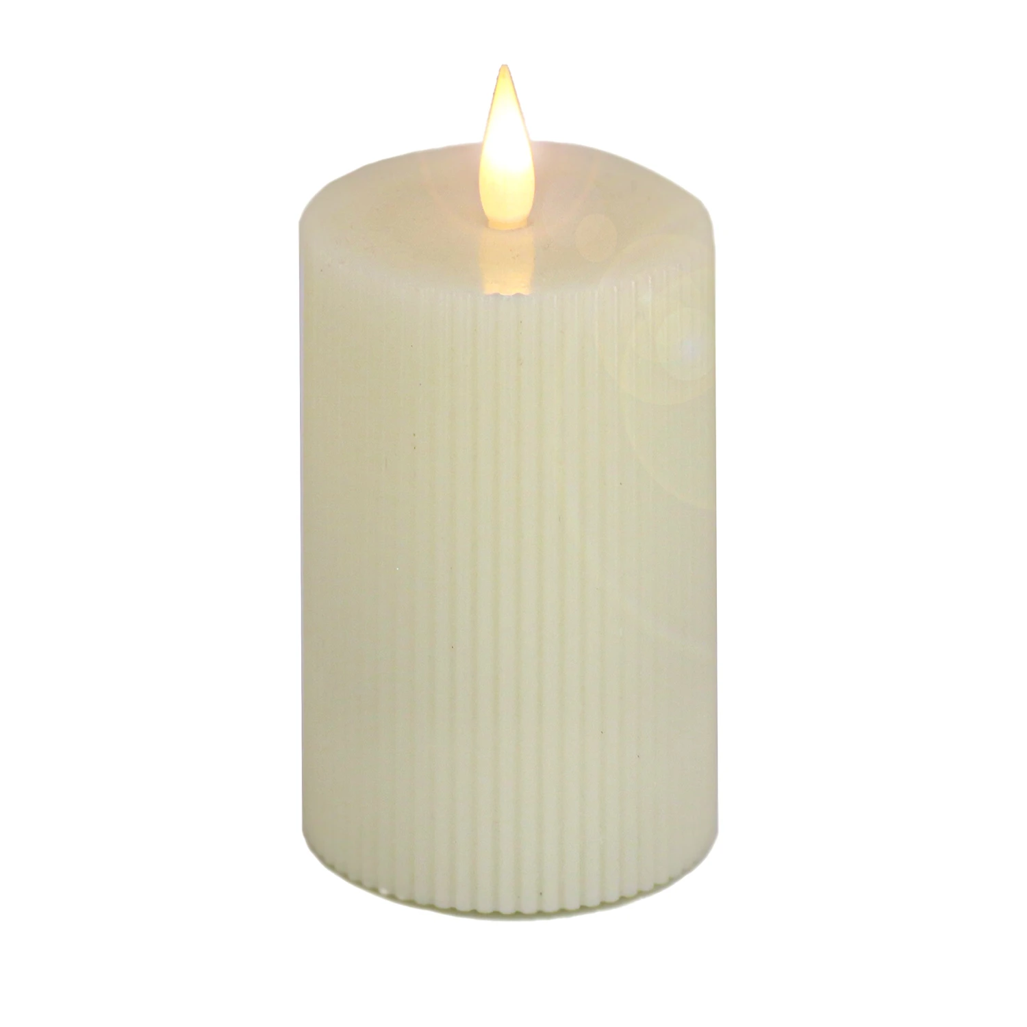 5 In. By 7 In. HGTV Home Collection Flameless Georgetown Pillar Candle, Ivory 1 5 In. By 7 In. HGTV Home Collection Flameless Georgetown Pillar Candle, Ivory