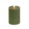 5 In. By 9in. HGTV Home Collection Flameless Georgetown Pillar Candle, Dk Green