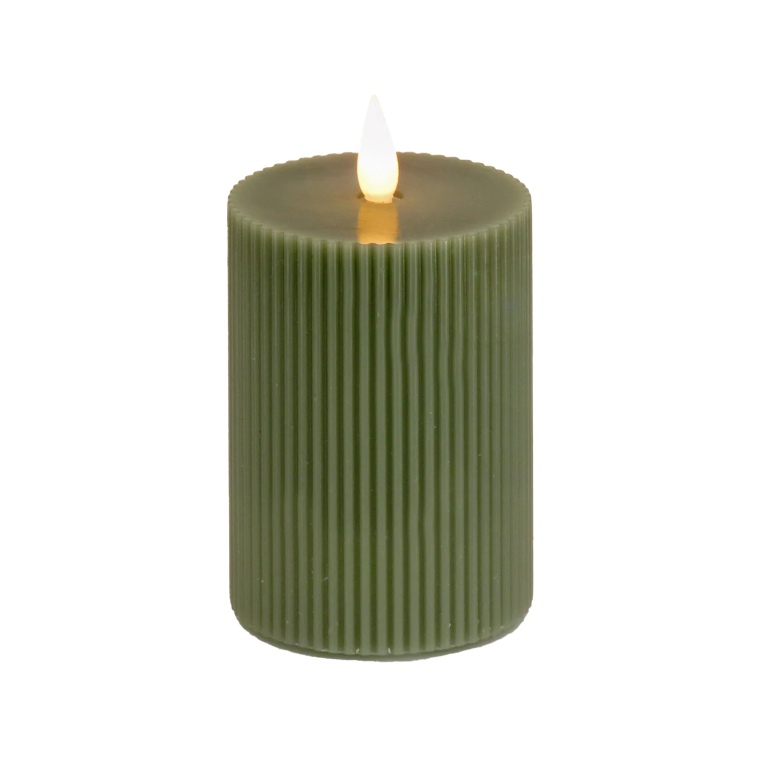 5 In. By 9in. HGTV Home Collection Flameless Georgetown Pillar Candle, Dk Green 1 5 In. By 9in. HGTV Home Collection Flameless Georgetown Pillar Candle, Dk Green