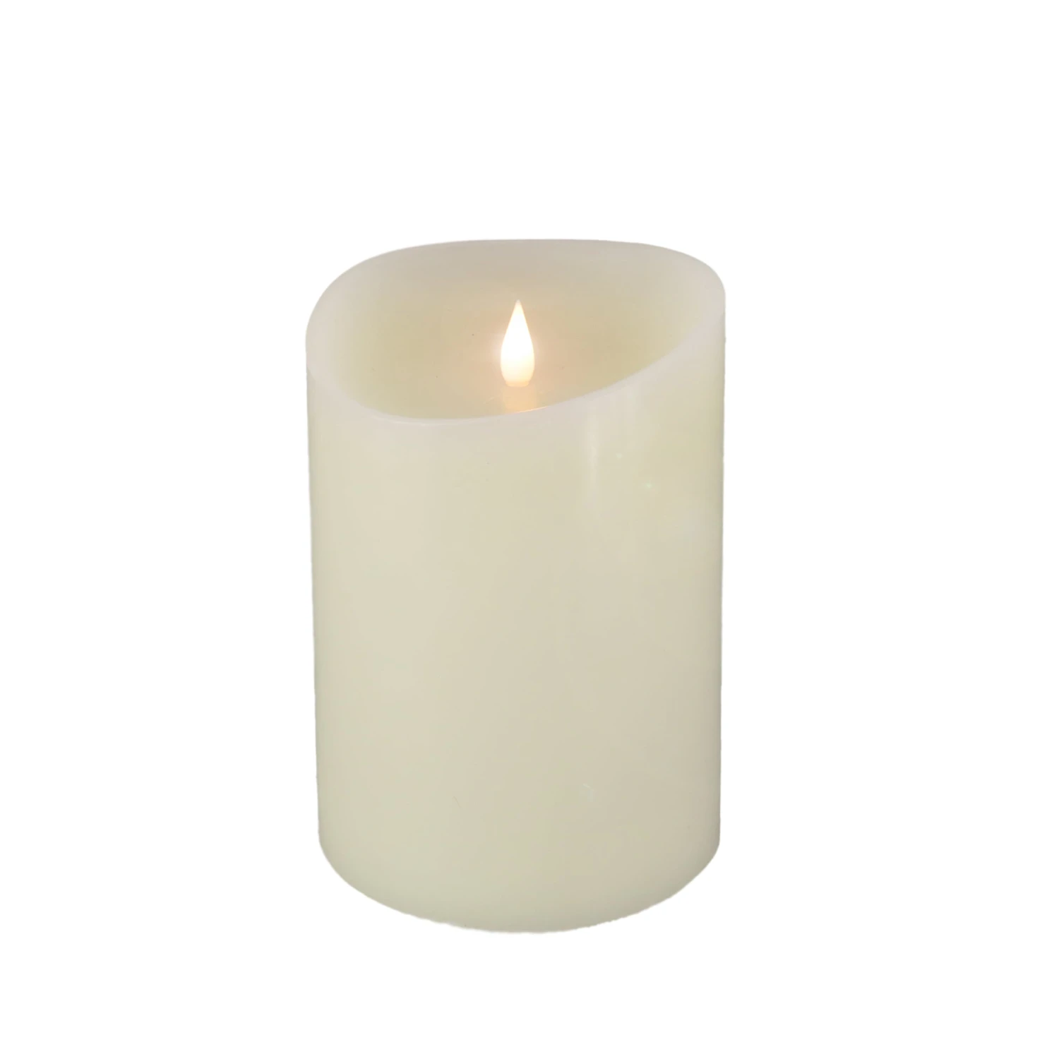 5 In. By 7 In. HGTV Home Collection Flameless Heritage Pillar Candle, Ivory 1 5 In. By 7 In. HGTV Home Collection Flameless Heritage Pillar Candle, Ivory