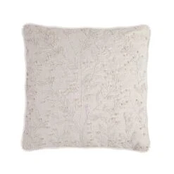 18 In. HGTV Home Collection White Boho Christmas Pillow