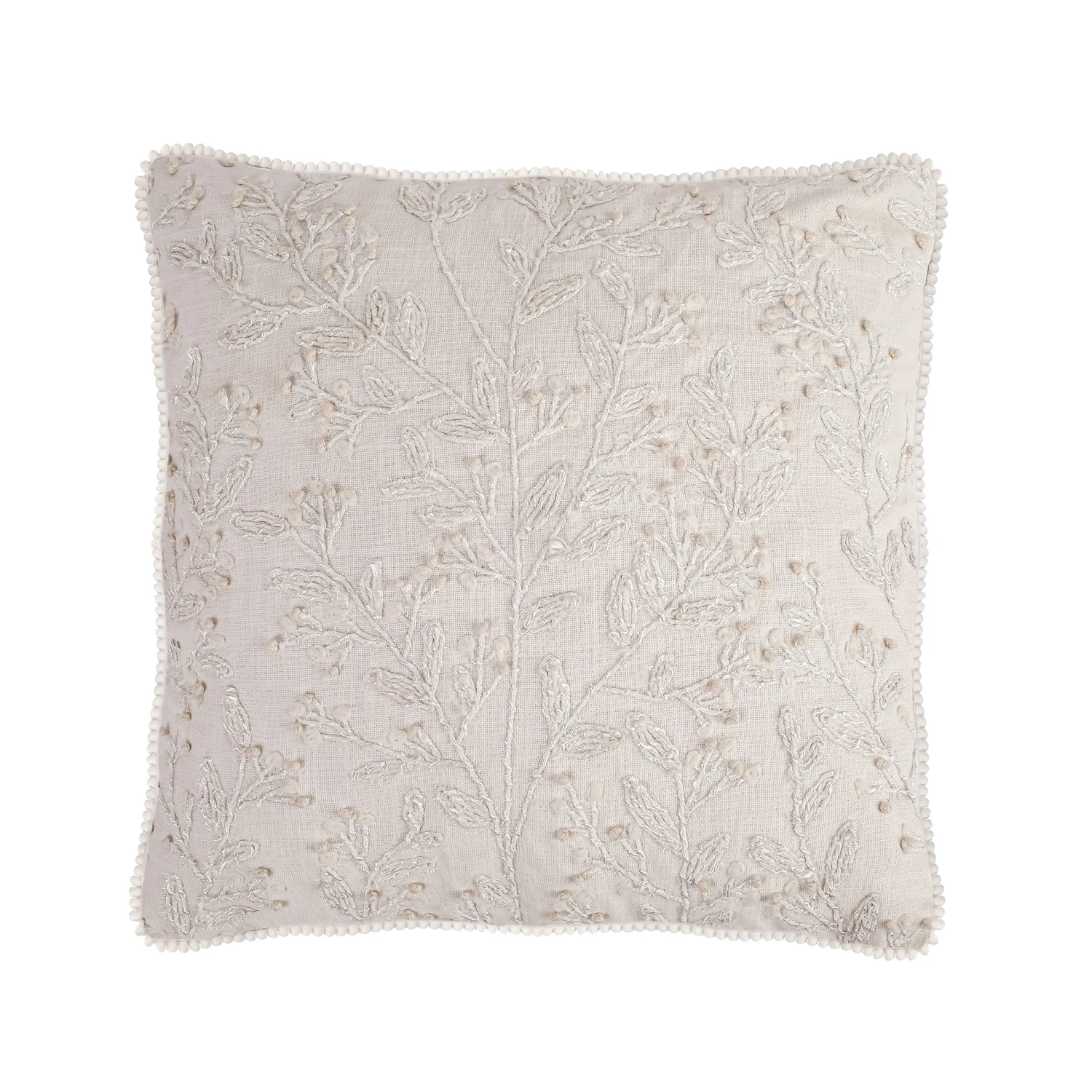 18 In. HGTV Home Collection White Boho Christmas Pillow 1 18 In. HGTV Home Collection White Boho Christmas Pillow