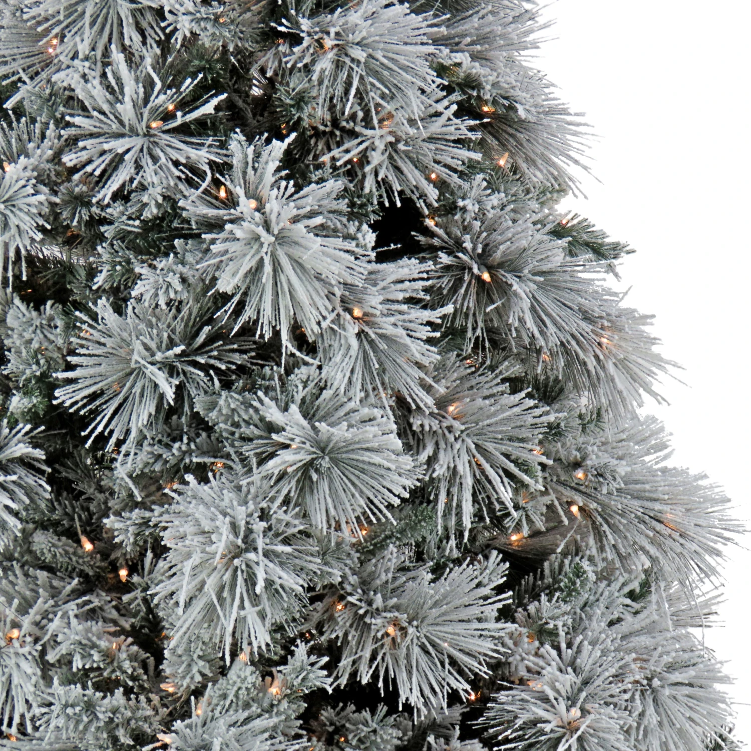 7.5 Ft. Pre-Lit Flocked Bavarian Pine Tree 3 7.5 Ft. Pre-Lit Flocked Bavarian Pine Tree - Image 3