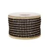 3 In. HGTV Home Collection Carmel Jacquard Double-Sided Ribbon, Black