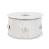 3 In. HGTV Home Collection Dupioni Button Ribbon, White