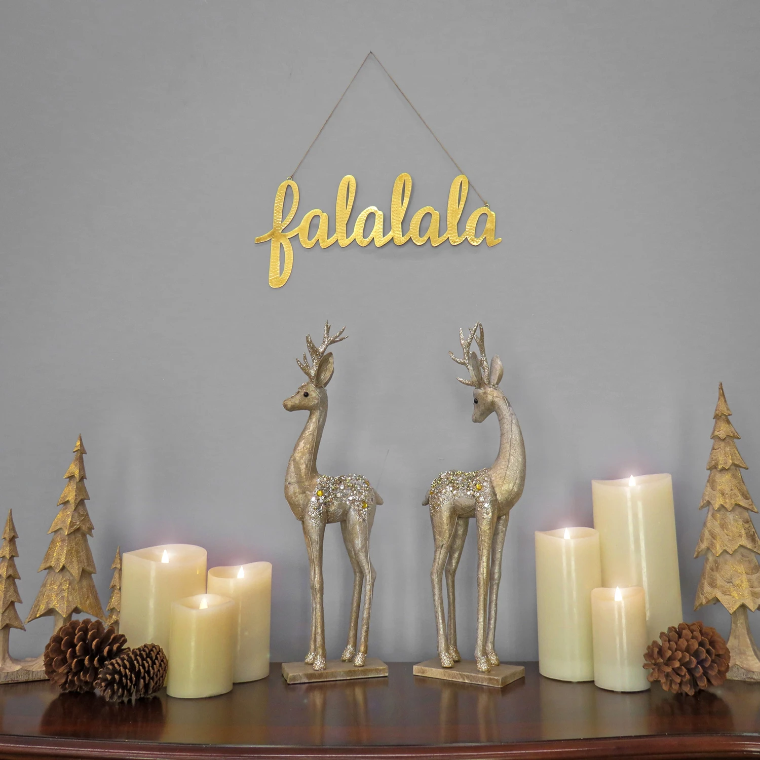 19 In. HGTV Home Collection Falalala Metal Wall Decoration 2 19 In. HGTV Home Collection Falalala Metal Wall Decoration - Image 2
