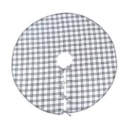48 In. HGTV Home Collection Black White Ric Rac Border Tree Skirt