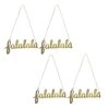 9 In. HGTV Home Collection Falalala Metal Ornament Set