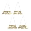 9 In. HGTV Home Collection Merry Christmas Metal Ornament Set