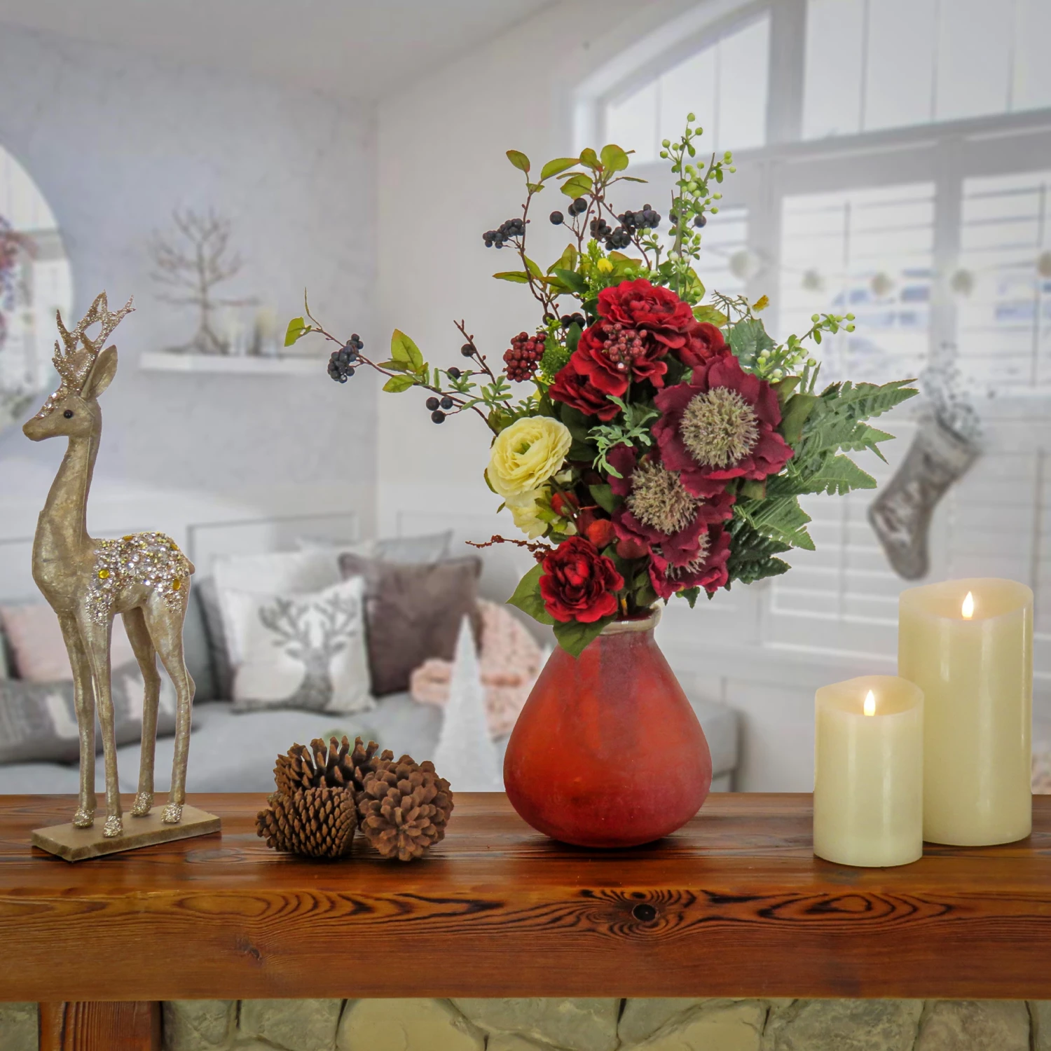 9 In. HGTV Home Collection Buried Vase, Rust 2 9 In. HGTV Home Collection Buried Vase, Rust - Image 2