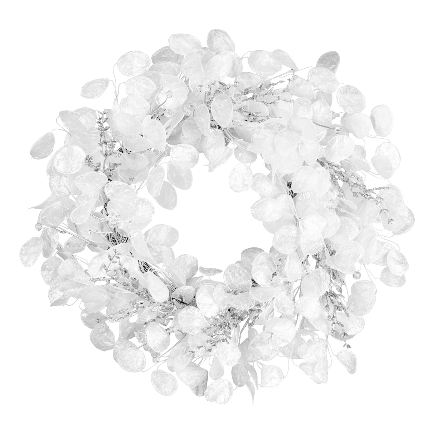 24 In. Winter Frost White Wreath 5 24 In. Winter Frost White Wreath - Image 5