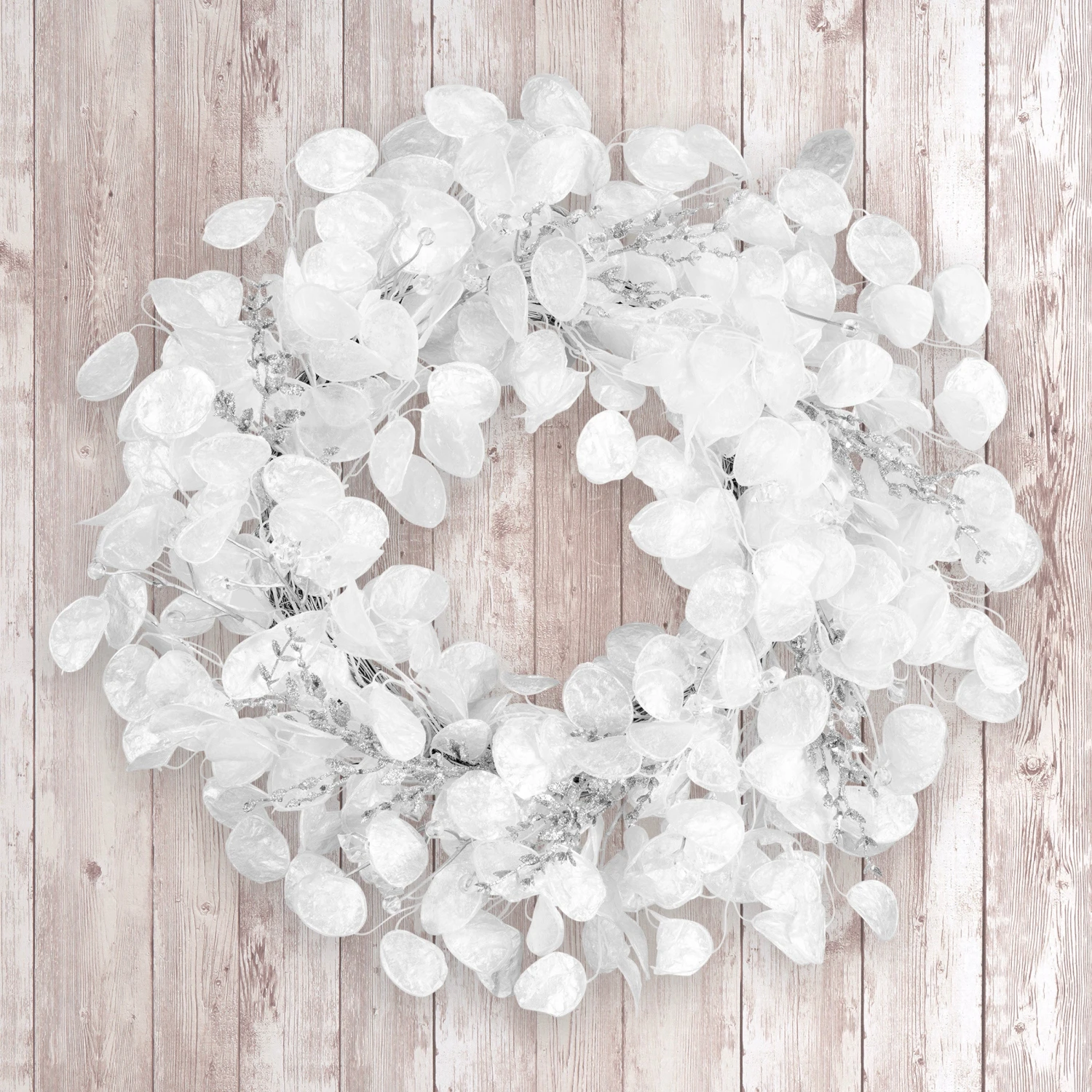 24 In. Winter Frost White Wreath 6 24 In. Winter Frost White Wreath - Image 6