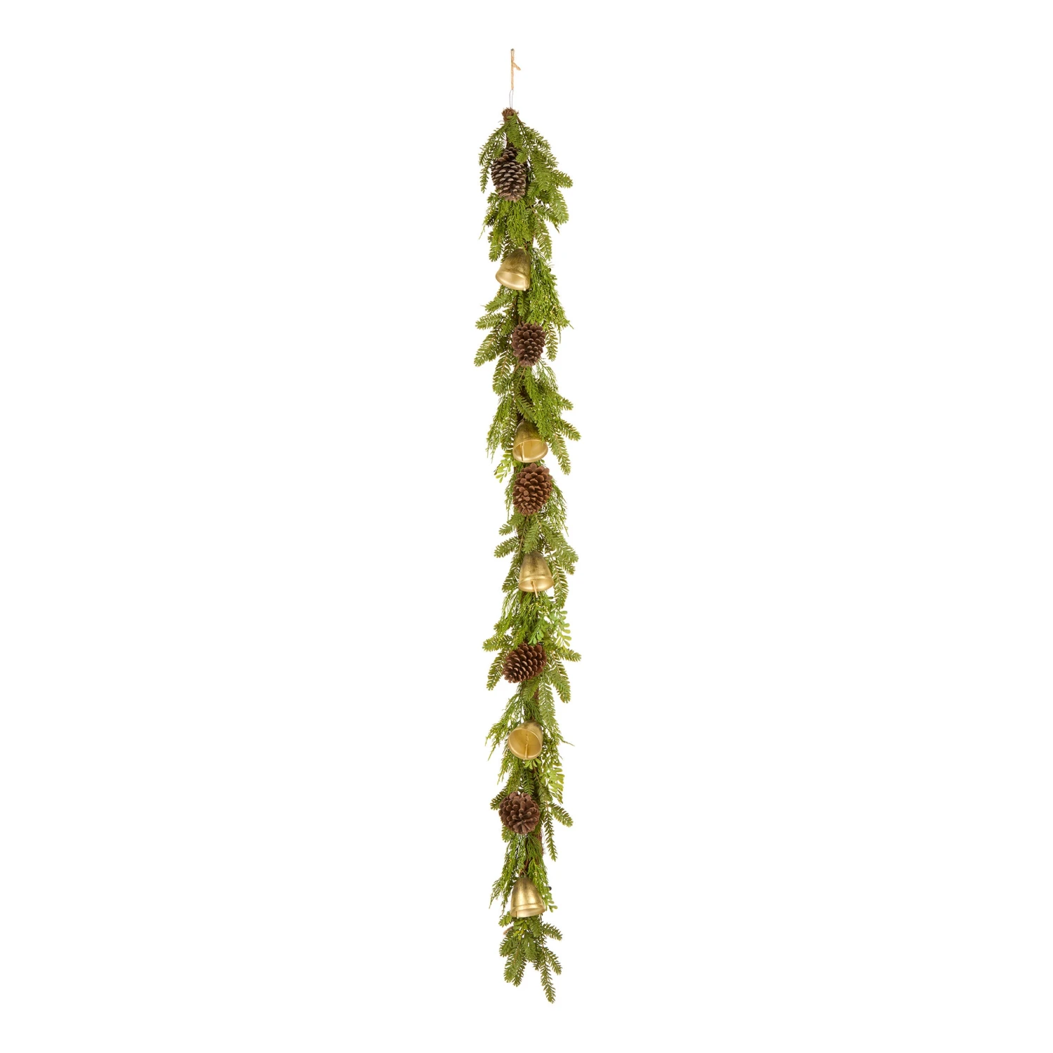6 Ft. Christmas Bells Pine Garland 5 6 Ft. Christmas Bells Pine Garland - Image 5