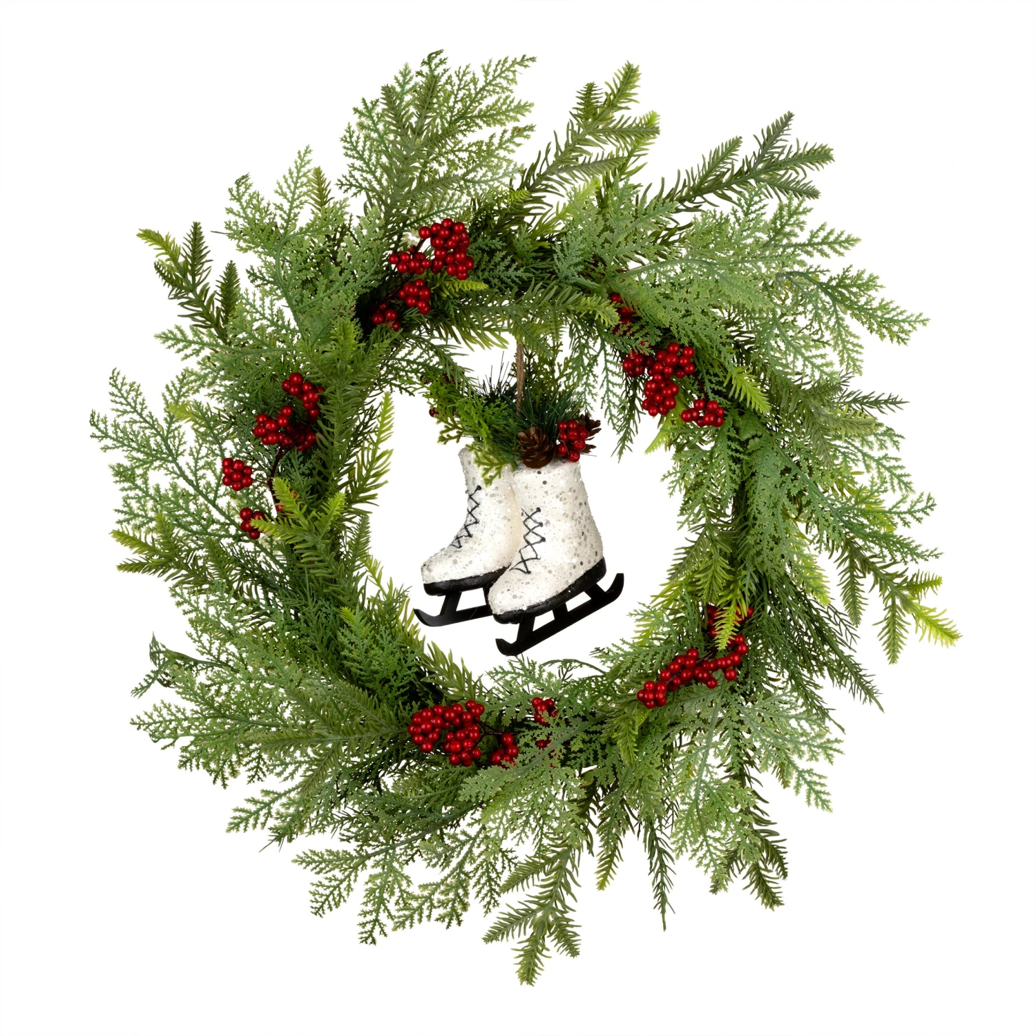 22 In. Winter Skates Wreath 5 22 In. Winter Skates Wreath - Image 5