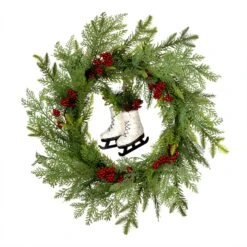22 In. Winter Skates Wreath