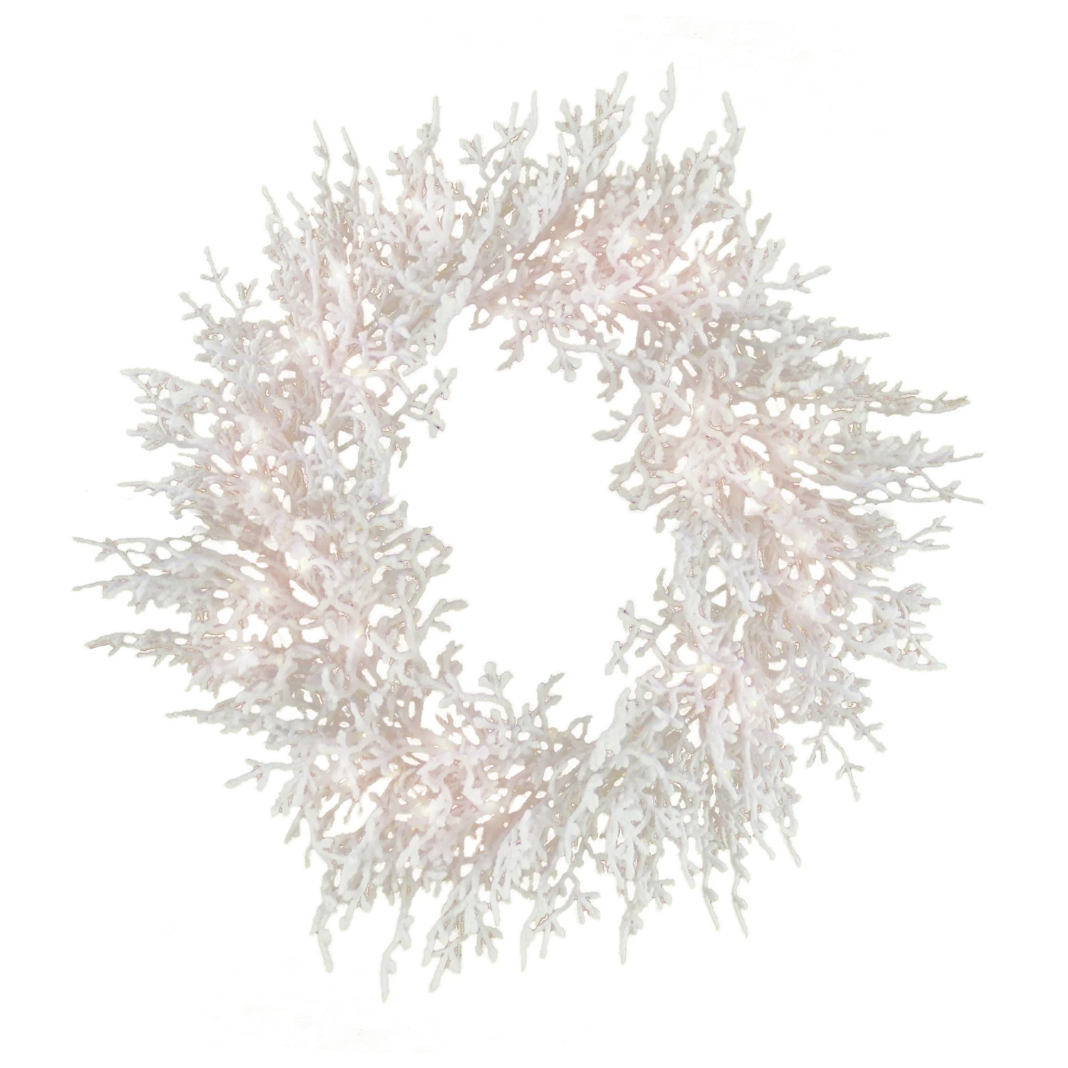 30 In. Pre-LitHGTV Home Collection Christmas By The Sea Coral Wreath 1 30 In. Pre-LitHGTV Home Collection Christmas By The Sea Coral Wreath