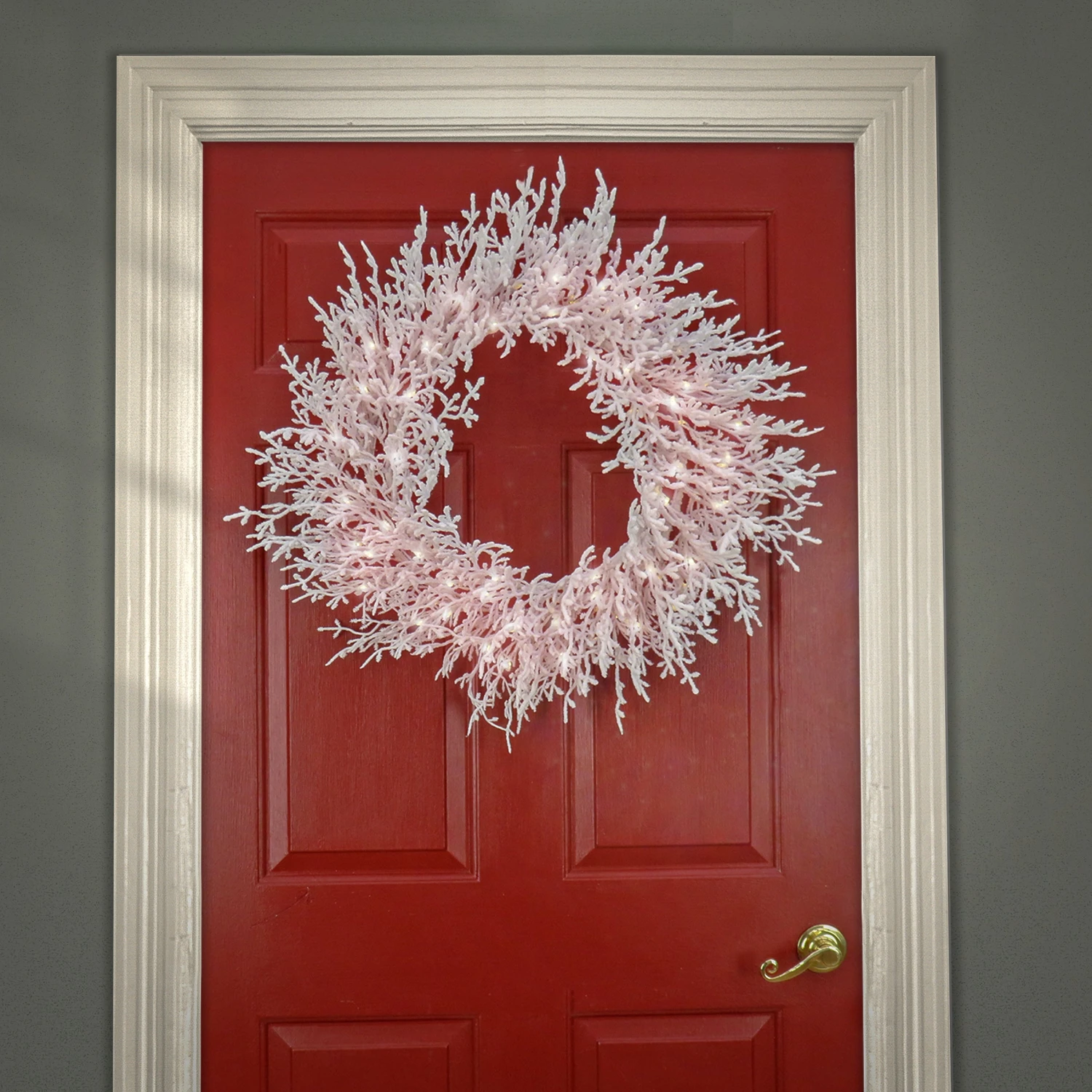 30 In. Pre-LitHGTV Home Collection Christmas By The Sea Coral Wreath 2 30 In. Pre-LitHGTV Home Collection Christmas By The Sea Coral Wreath - Image 2
