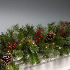 9 Ft. Iced Berry Pine Garland With LED Lights 9 9 Ft. Iced Berry Pine Garland With LED Lights -Christmas Trees Sales IP8 300 9B B 1 2 292cc073 d716 492c affc 5f97e3297534