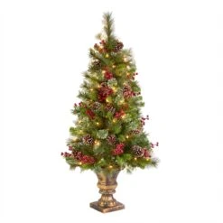 4 Ft. Pre-Lit Iced Berry Pine Entrance Tree With Clear Lights 8 4 Ft. Pre-Lit Iced Berry Pine Entrance Tree With Clear Lights -Christmas Trees Sales IP8 306 40 65066a00 3011 44c7 820e 125d9a192742