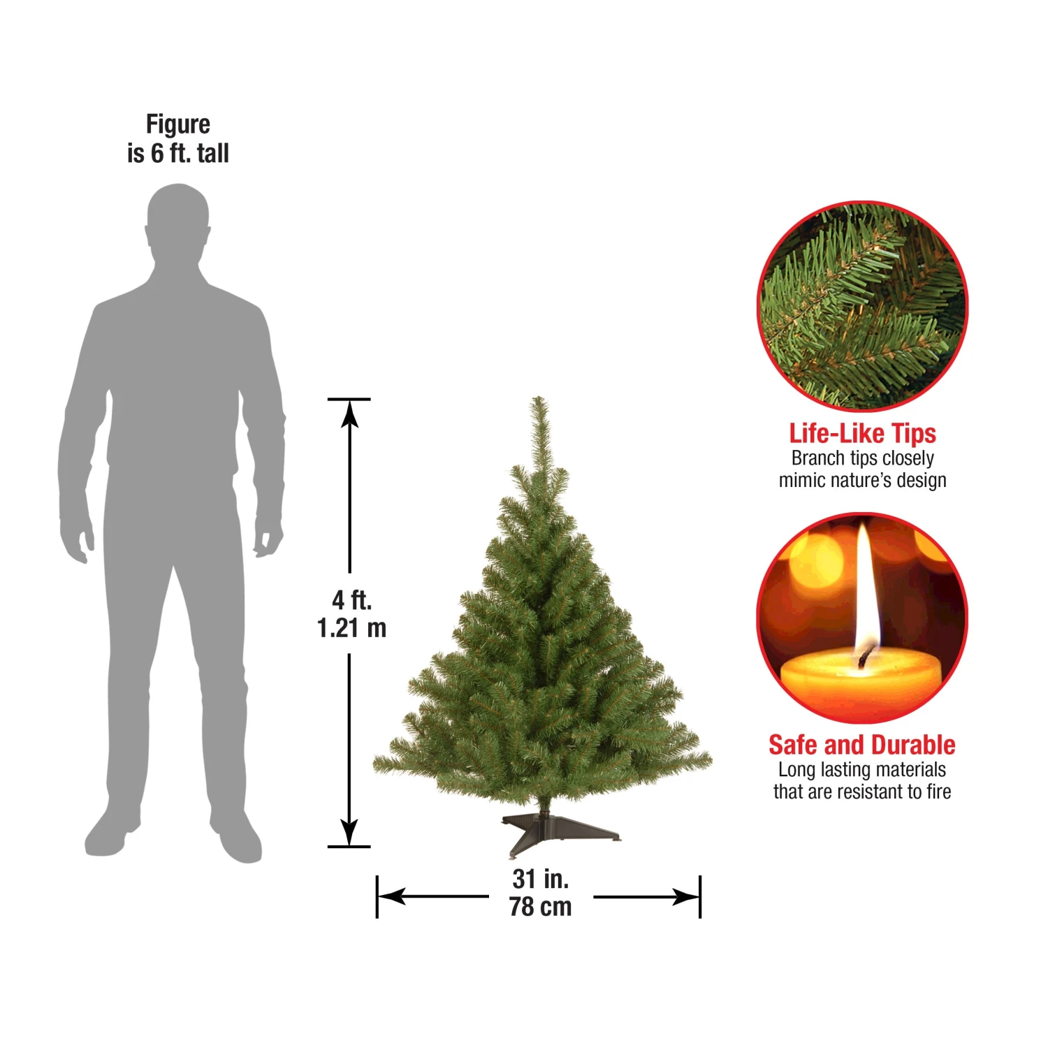 4 Ft. Kincaid Spruce Tree 5 4 Ft. Kincaid Spruce Tree - Image 5