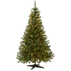 6 Ft. Pre-Lit Kincaid Spruce Tree With Clear Lights