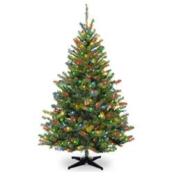 6 Ft. Pre-Lit Kincaid Spruce Tree With Multicolor Lights