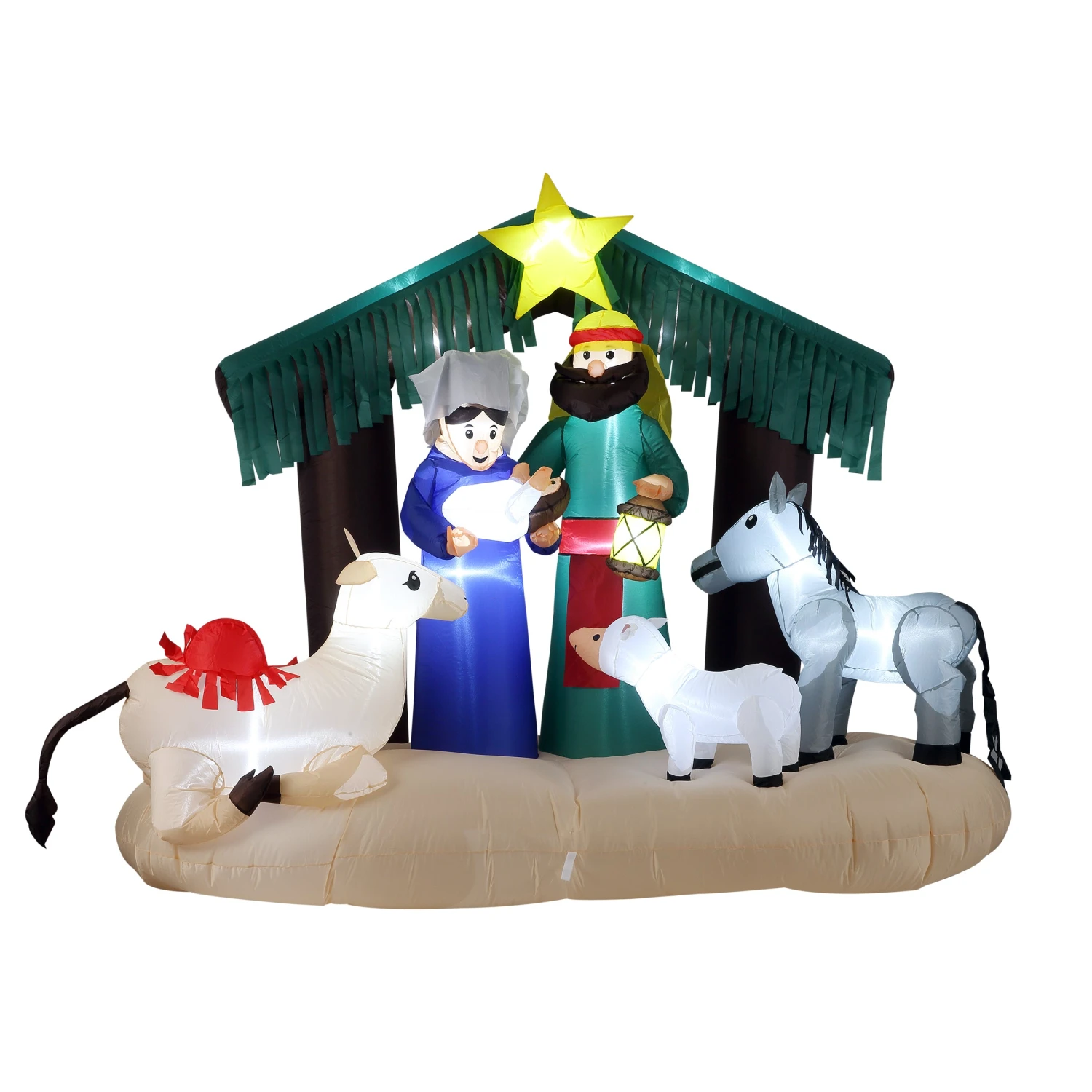 6.5 Ft Inflatable Nativity Scene With LED Lights 1 6.5 Ft Inflatable Nativity Scene With LED Lights