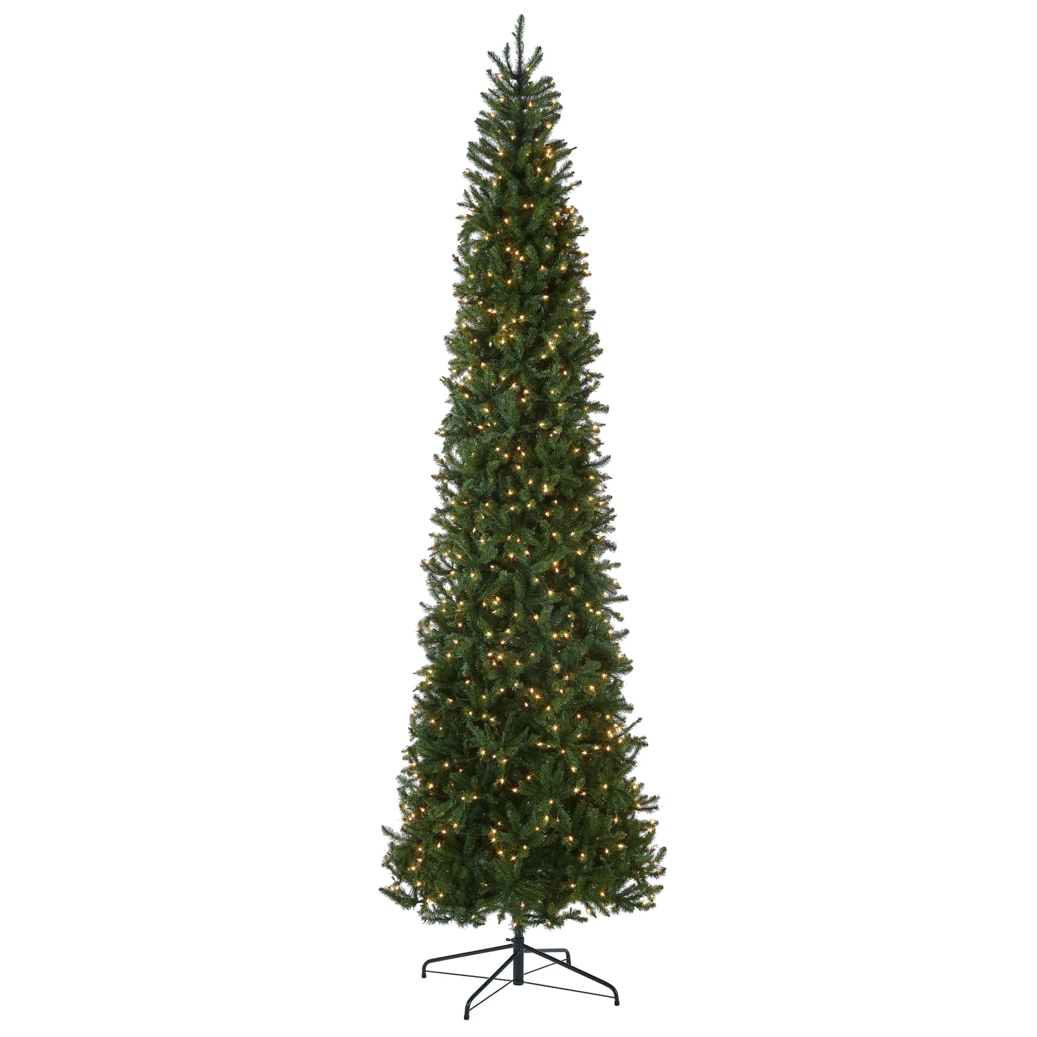 10 Ft.Pre-Lit Kingswood Fir Pencil Slim Tree With Clear Lights 1 10 Ft.Pre-Lit Kingswood Fir Pencil Slim Tree With Clear Lights